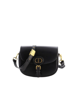 Christian Dior Calfskin Cannage Caro Pouch With Chain Black