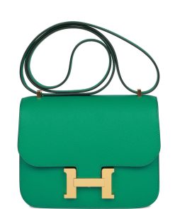 Hermes Constance 18 Vert Jade Epsom Gold Hardware