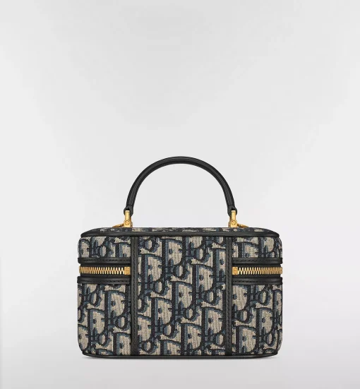 Dior 30 Montaigne Mini Vanity Case Blue Dior Oblique Jacquard 17cm - Image 7