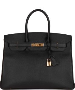 Hermes Birkin 35 Black Epsom Gold Hardware