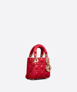 Micro Lady Dior Bag Scarlet Red 12cm
