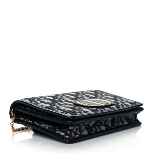 Christian Dior Oblique 30 Montaigne 2-In-1 Pouch Blue - Image 3