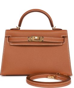 H Handbags Kelly Sellier 20 Gold Epsom Gold Hardware