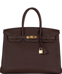 Hermès Birkin 35 Ebene Togo with Gold Hardware