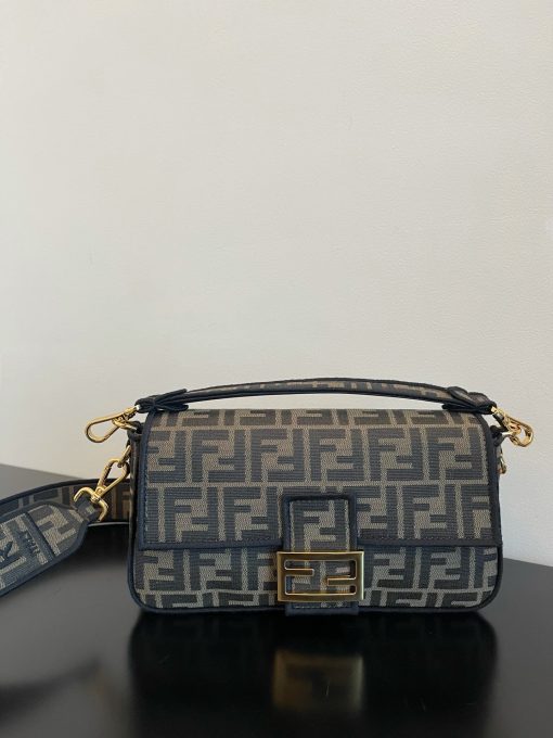Fendi Baguette Jacquard Ff Fabric Bag 26Cm 8Br600A6V5F17U4 - Image 8