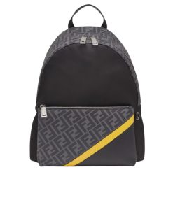 Fendi Diagonal Fendi Diagonal Backpack Nylon Black 35Cm 7Vz042A9Xtf17Bj