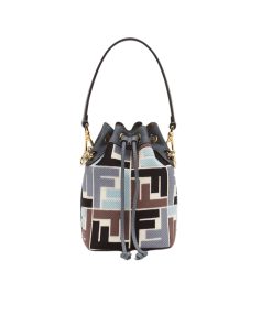 Fendi Mon Tresor Multicolor Canvas Mini Bag With Ff Embroidery 22Cm 8Bs010Arc3F1Opk