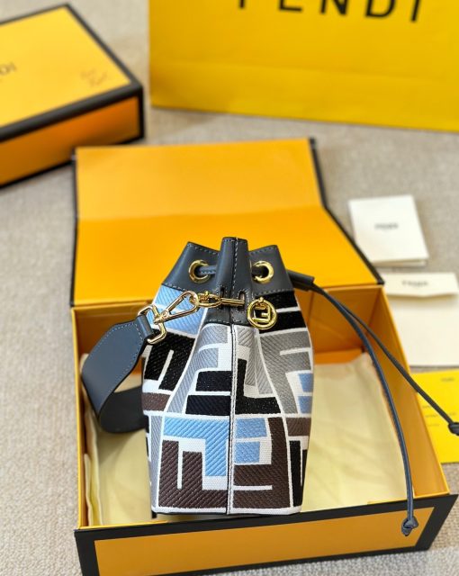 Fendi Mon Tresor Multicolor Canvas Mini Bag With Ff Embroidery 22Cm 8Bs010Arc3F1Opk - Image 6