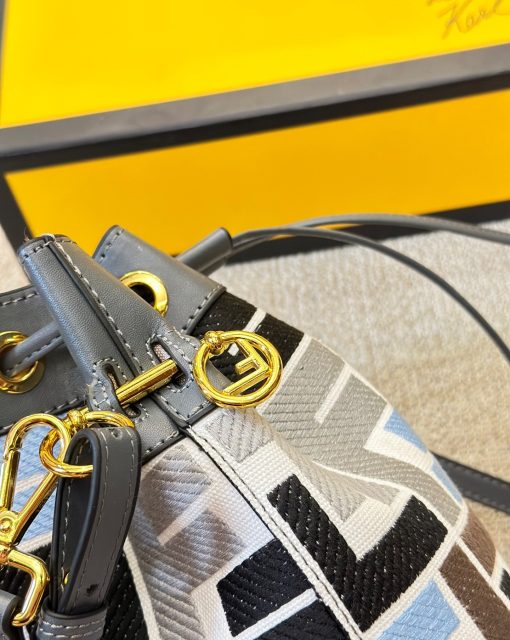 Fendi Mon Tresor Multicolor Canvas Mini Bag With Ff Embroidery 22Cm 8Bs010Arc3F1Opk - Image 7