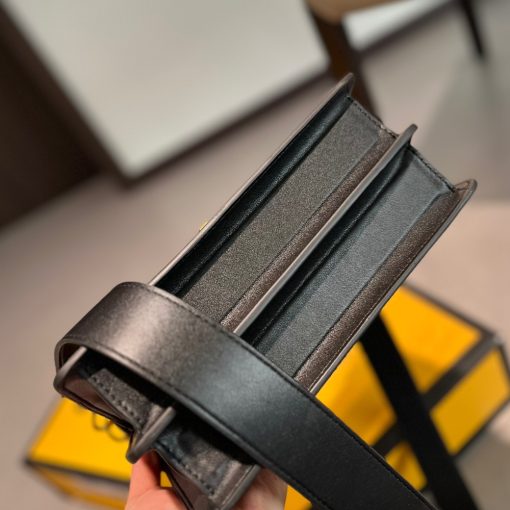 Fendi Logo Embossed Kan I Black 24Cm - Image 9