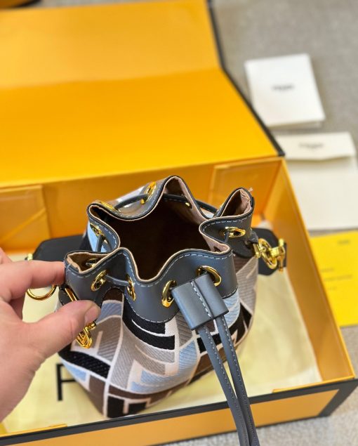 Fendi Mon Tresor Multicolor Canvas Mini Bag With Ff Embroidery 22Cm 8Bs010Arc3F1Opk - Image 8