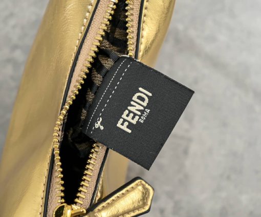 Fendi Fendigraphy Nano Mini Leather Mini Bag Metallic Gold 16Cm - Image 6