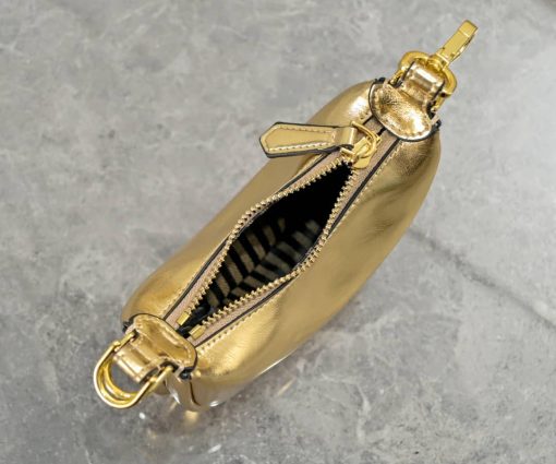 Fendi Fendigraphy Nano Mini Leather Mini Bag Metallic Gold 16Cm - Image 7