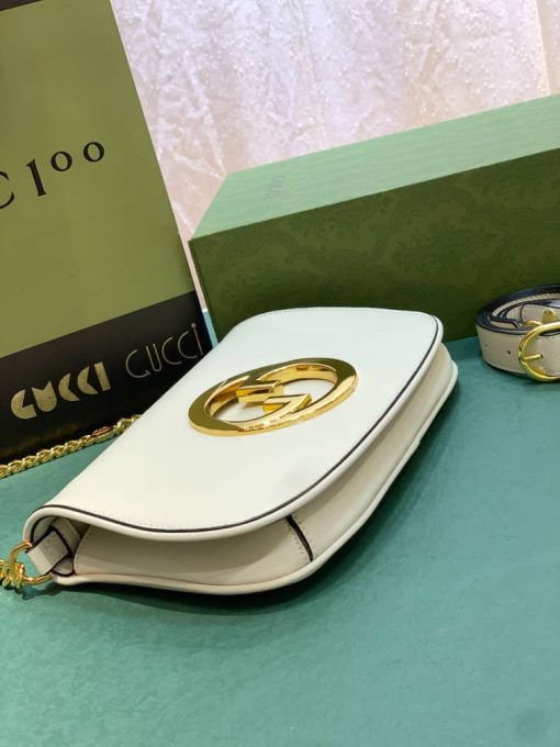 Gucci Blondie Shoulder Bag White Leather 28Cm 699268 Uxx0G 9022 - Image 2
