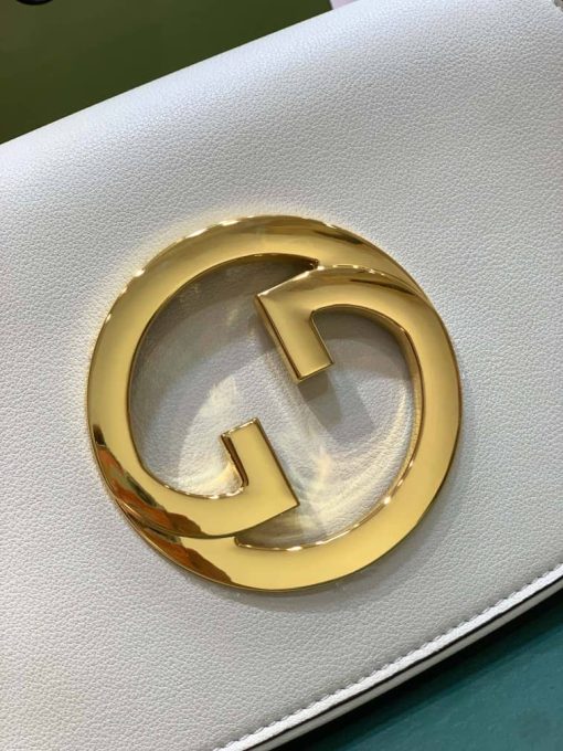 Gucci Blondie Shoulder Bag White Leather 28Cm 699268 Uxx0G 9022 - Image 7