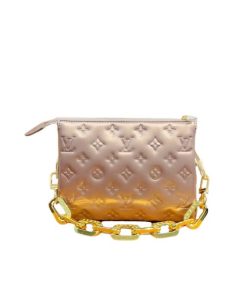 Louis Vuitton Monogram Puffy Lambskin Coussin Bb Beige 21Cm M59277