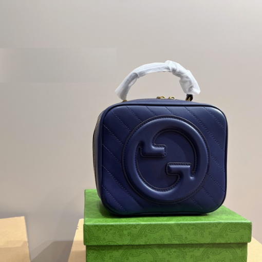 Gucci Blondie Top Handle Bag Navy Blue 20Cm 744434 1Iv0G 4157 - Image 2