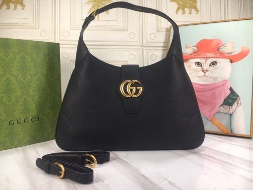 Gucci Aphrodite Medium Shoulder Bag In Black 39Cm 726274 Aaa9F 1000 - Image 3