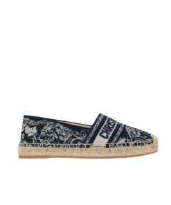 Dior Granville Espadrille Donkerblauw Pattern In Dark Blue