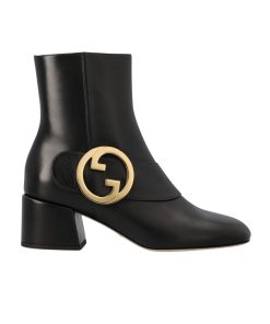 Gucci Blondie Women's Ankle Boot Leather Black 700016C9D001000