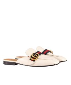 Gucci Women's Princetown Leather Slipper White 629084