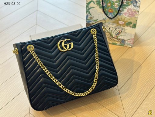 Gucci Gg Marmont Shoulder Bag Black 32Cm 453569 Drw1T 1000 - Image 2