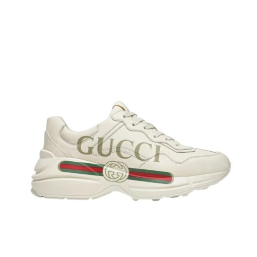 Gucci Women's Rhyton Gucci Logo Leather Sneaker 528892 Drw00 9522 - Image 11