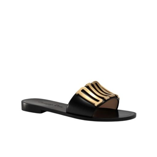 Dior Black Leather Diorevolution Flat - Image 7