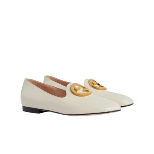 Gucci Logo Plaque Loafers White 723395 C9D00 9022 - Image 6