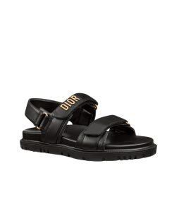 Dior Dioract Sandal Lambskin Black Kcq547Lab S900