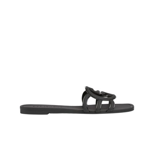 Gucci Women's Interlocking G Slide Sandal Black 780307 J8700 1000 - Image 9