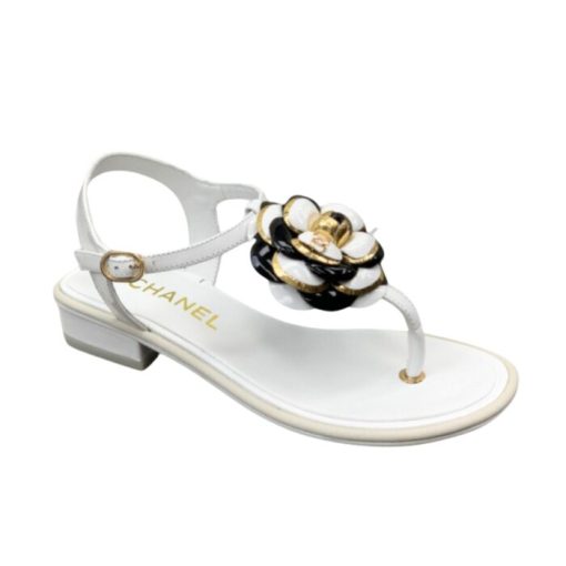 Chanel Camellia Flower Sandal White - Image 5