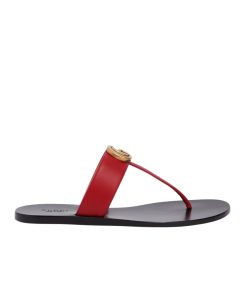 Gucci Double G Sandal Black 771578 Bko00 1000 - 35 Eu 4 Us 23 Cm 9 In