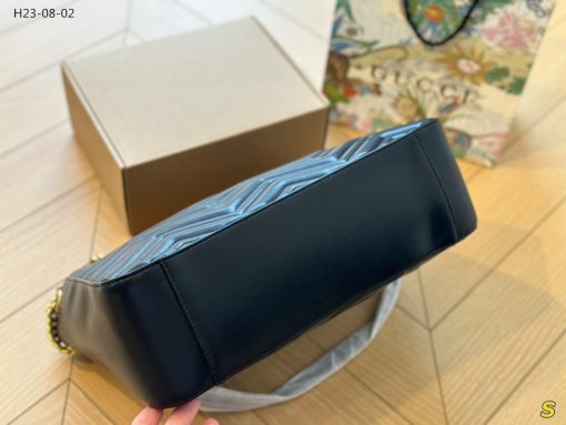 Gucci Gg Marmont Shoulder Bag Black 32Cm 453569 Drw1T 1000 - Image 6