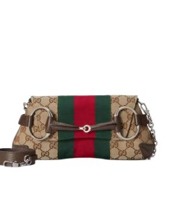 Gucci Horsebit Chain Small Shoulder Bag Beige 29Cm ?764339 Facm2 8747