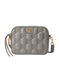Gucci Gg Matelasse Leather Small Bag Grey 702234 Um8Hg 1563