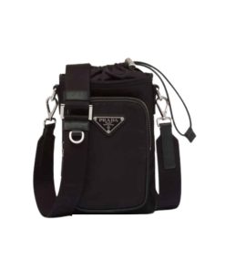 Prada Nylon Messenger Bag Black
