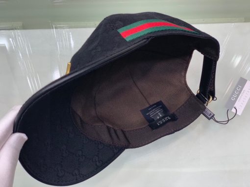 Gucci GG Canvas With Web Baseball Cap black - Image 5