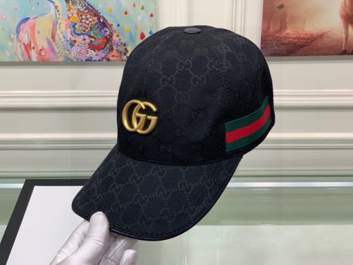 Gucci GG Canvas With Web Baseball Cap black - Image 3