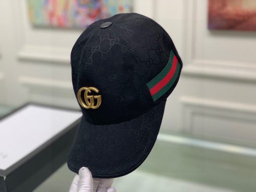 Gucci GG Canvas With Web Baseball Cap black - Image 7