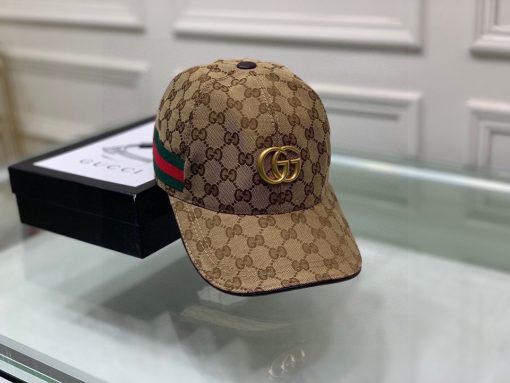 Gucci GG Canvas With Web Baseball Cap Brown - Image 10