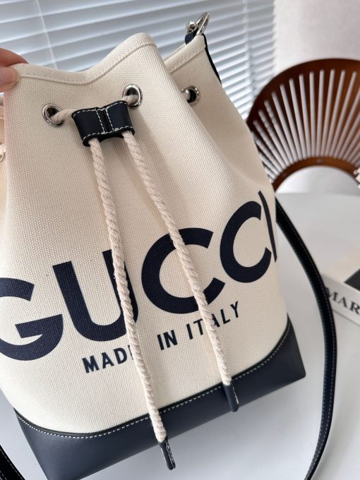 Gucci Shoulder Bag With Gucci Print Black 23Cm - Image 7