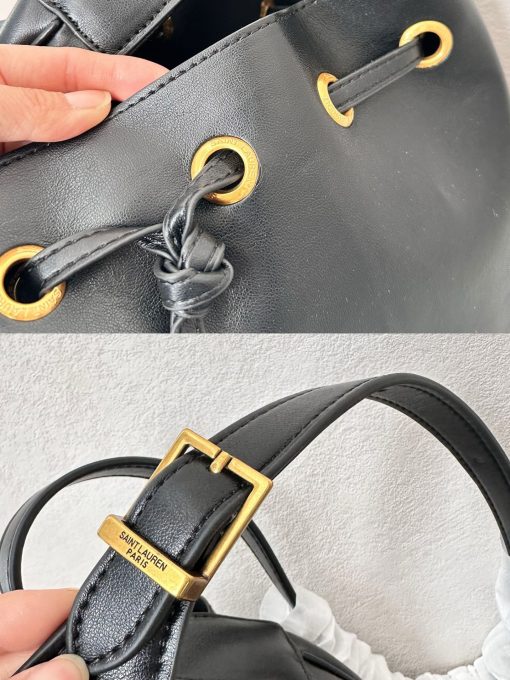 Saint Laurent Paris Vii Flat Hobo Bag In Smooth Leather Bag Black 23Cm - Image 6