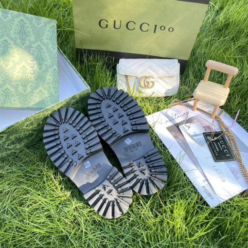 Gucci Men'S Slip On Sandal Black Gg Rubber 655517 Jfb00 1000 - Image 6