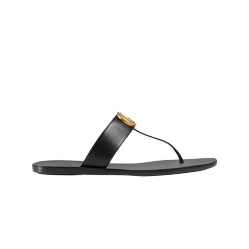 Gucci Double G Thong Leather Black ?497444 A3N00 1000 - Image 9