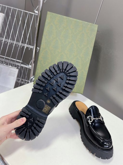 Gucci Women's Mule With Horsebit Black 764207 Ds800 1000 - Image 10