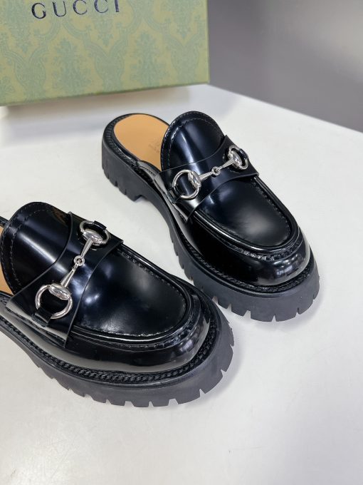Gucci Women's Mule With Horsebit Black 764207 Ds800 1000 - Image 9