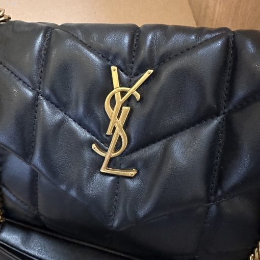 Saint Laurent Loulou Puffer Small Shoulder Bag In Black 28Cm - Image 3