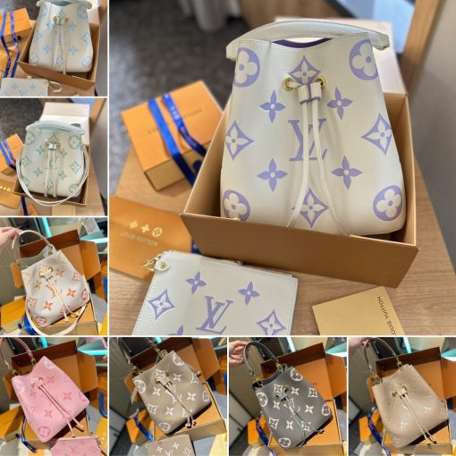 Louis Vuitton Neonoe Bb Monogram Bag Latte And Orange 25Cm - Image 3