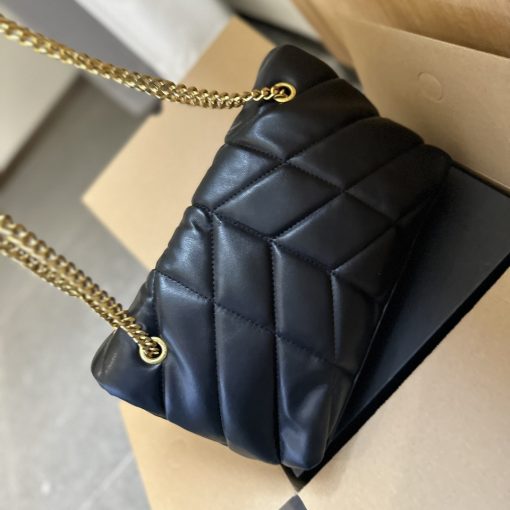 Saint Laurent Loulou Puffer Small Shoulder Bag In Black 28Cm - Image 4